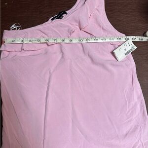 24. Asymmetrical Pink Sleeveless Tank Top